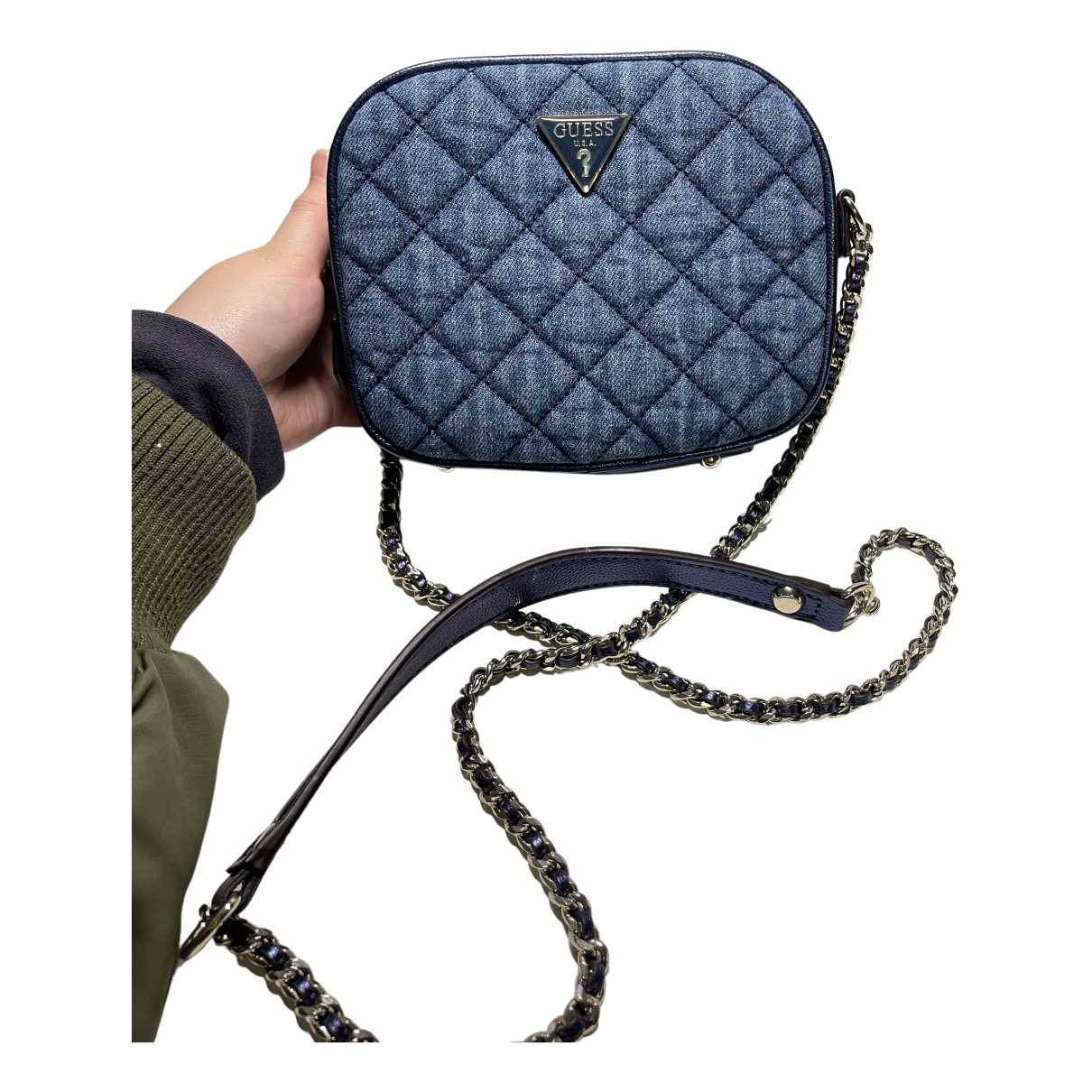 Crossbody bag GUESS Blue in Denim 